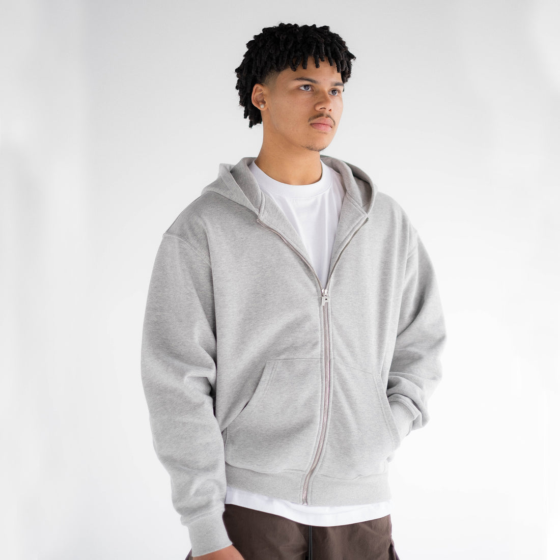 Luxury Zip Hood - Grey (Pre Order)