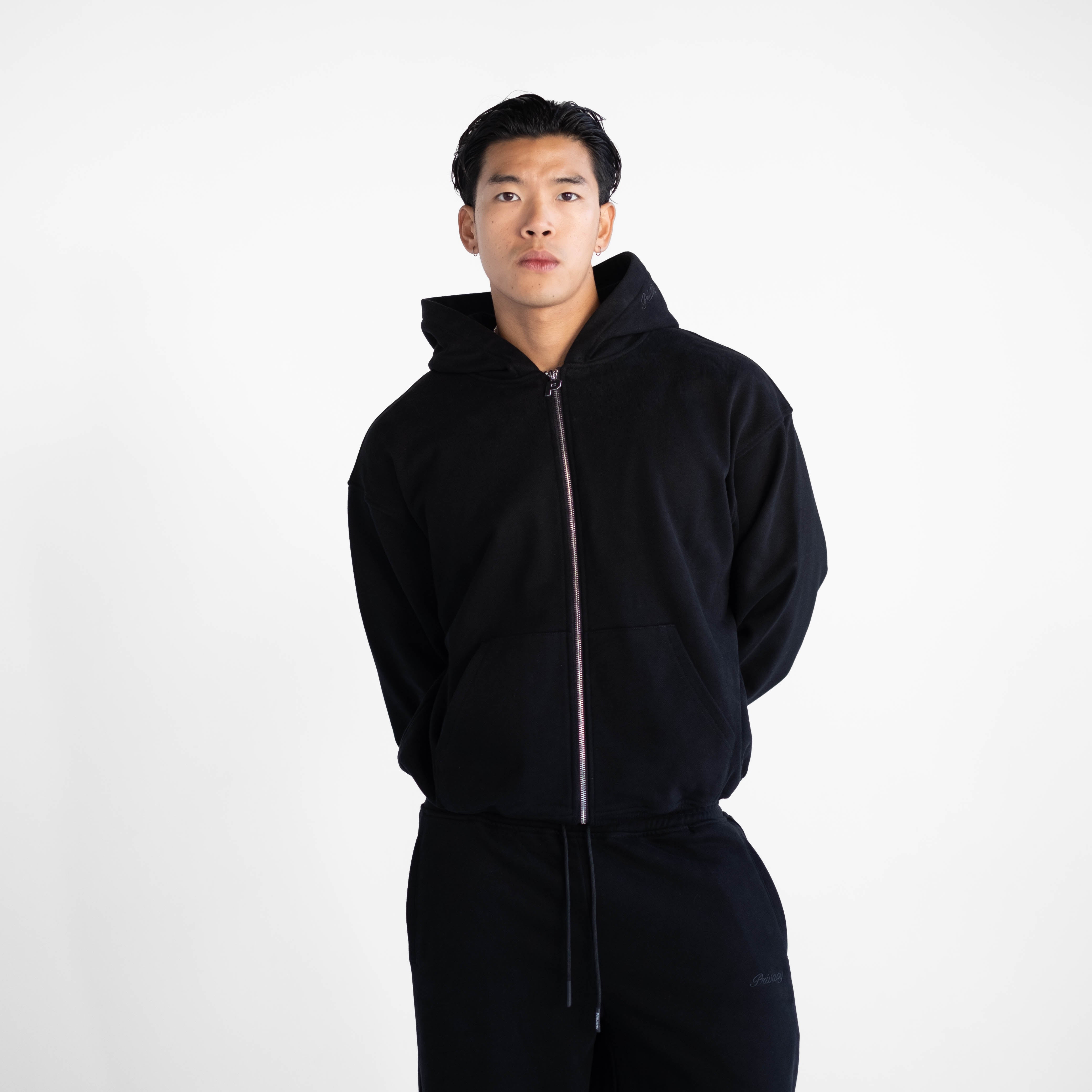 Luxury Zip Hood - Black – PRIVACY CLO