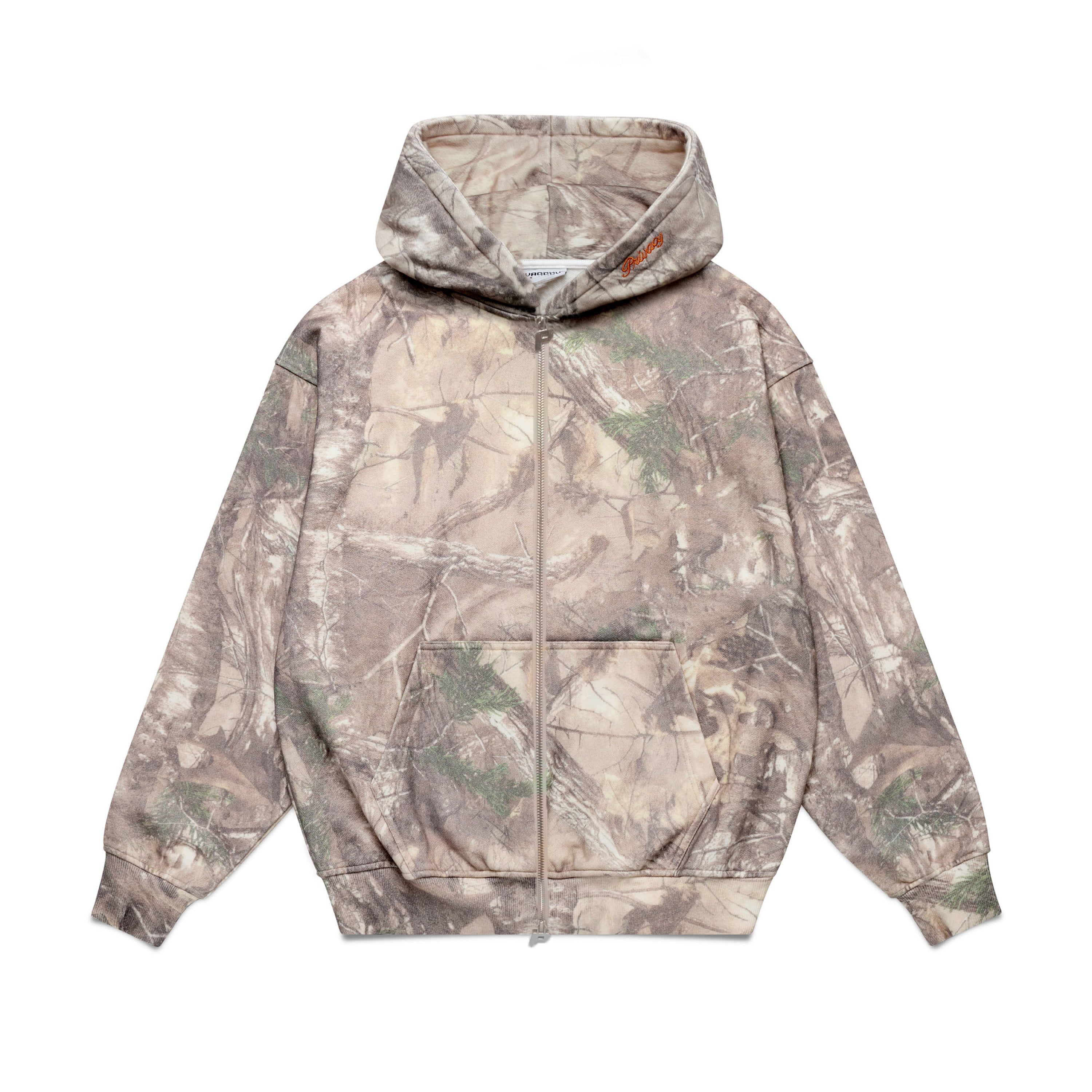 Luxury Zip Hood - Bush Camo