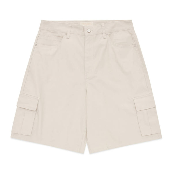 Wide Leg Cargo Shorts - Stone