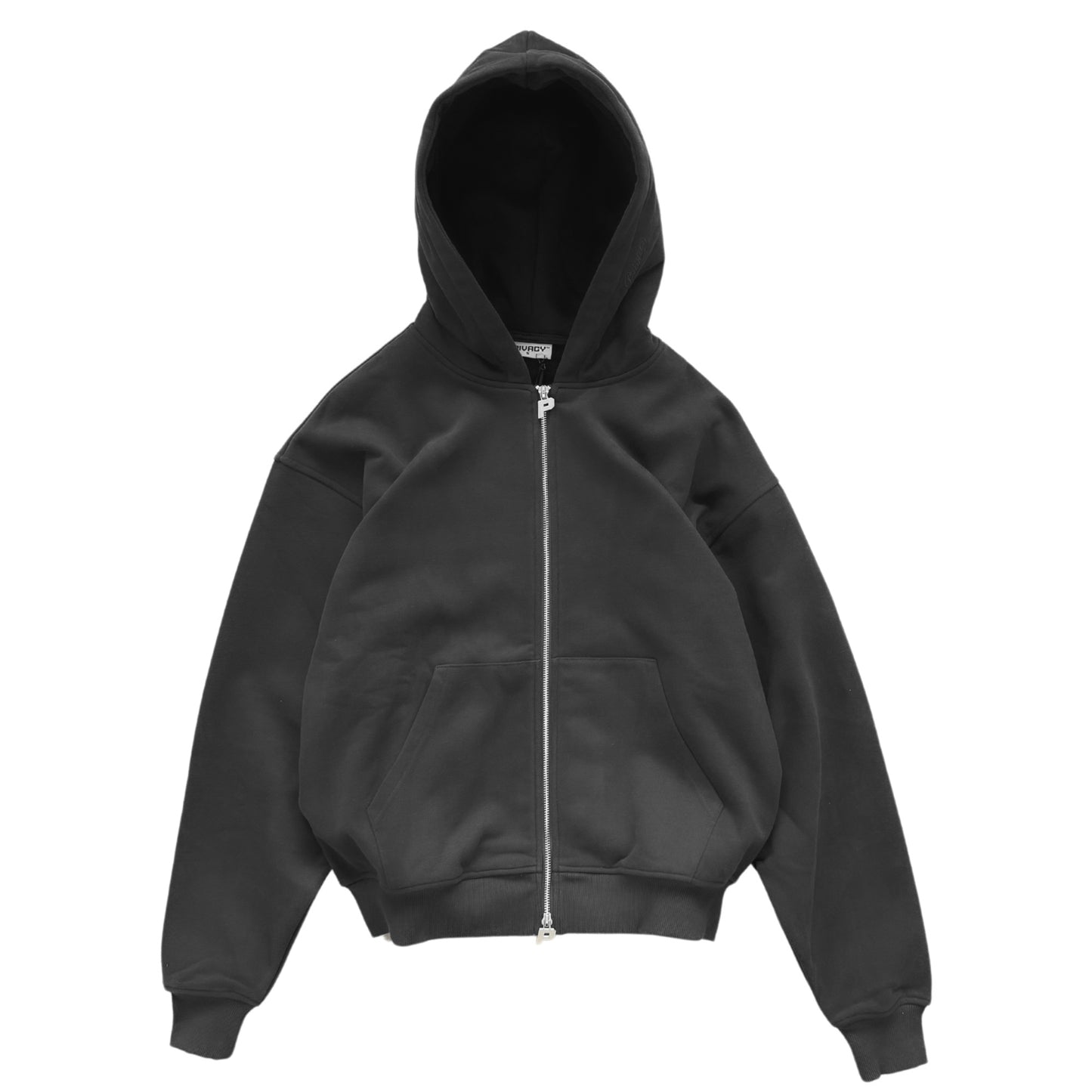 Luxury Zip Hood - Charcoal