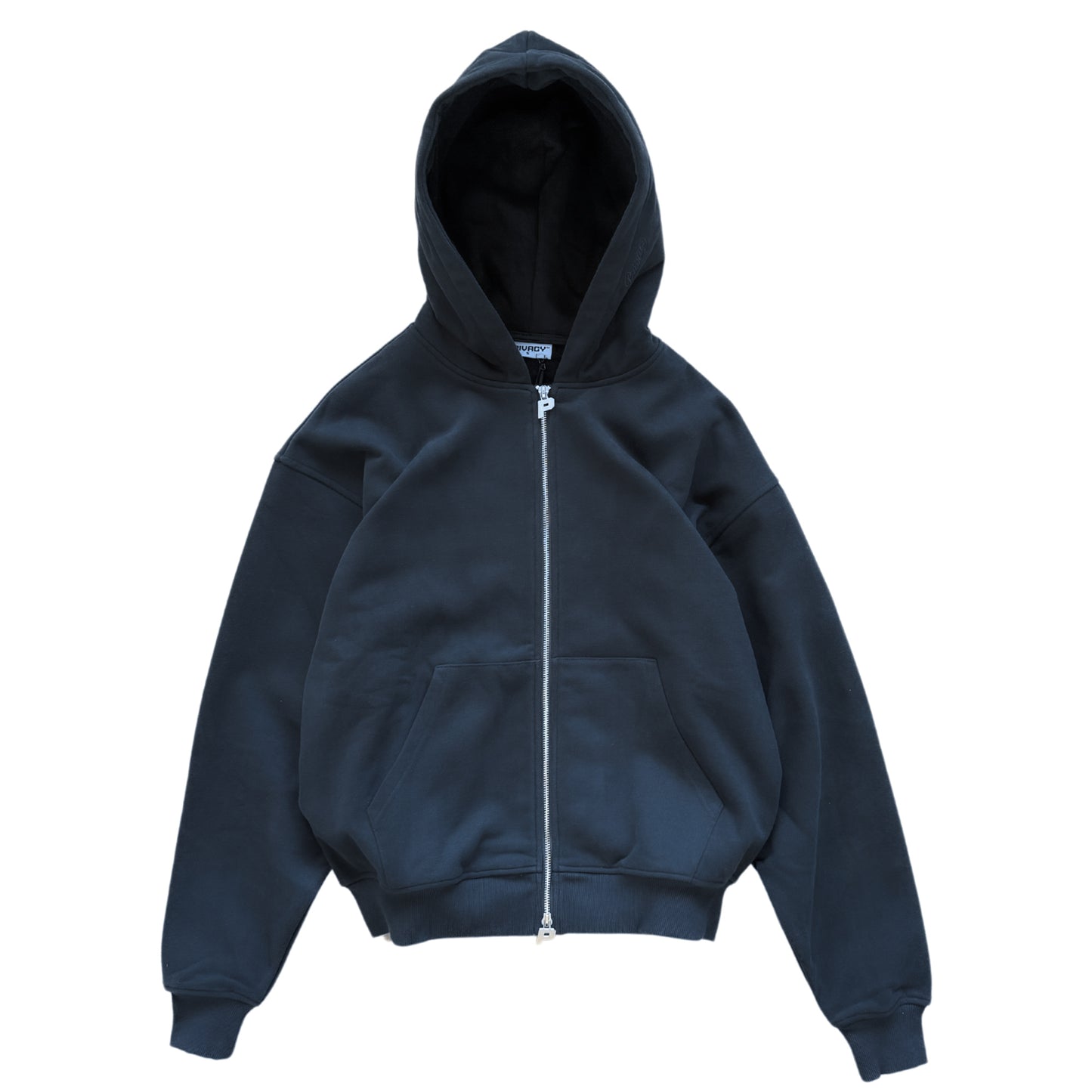 Luxury Zip Hood - Navy