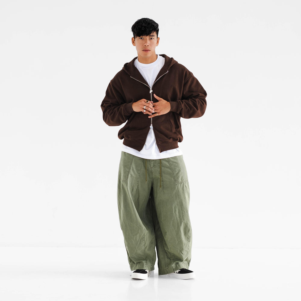Luxury Zip Hood - Brown