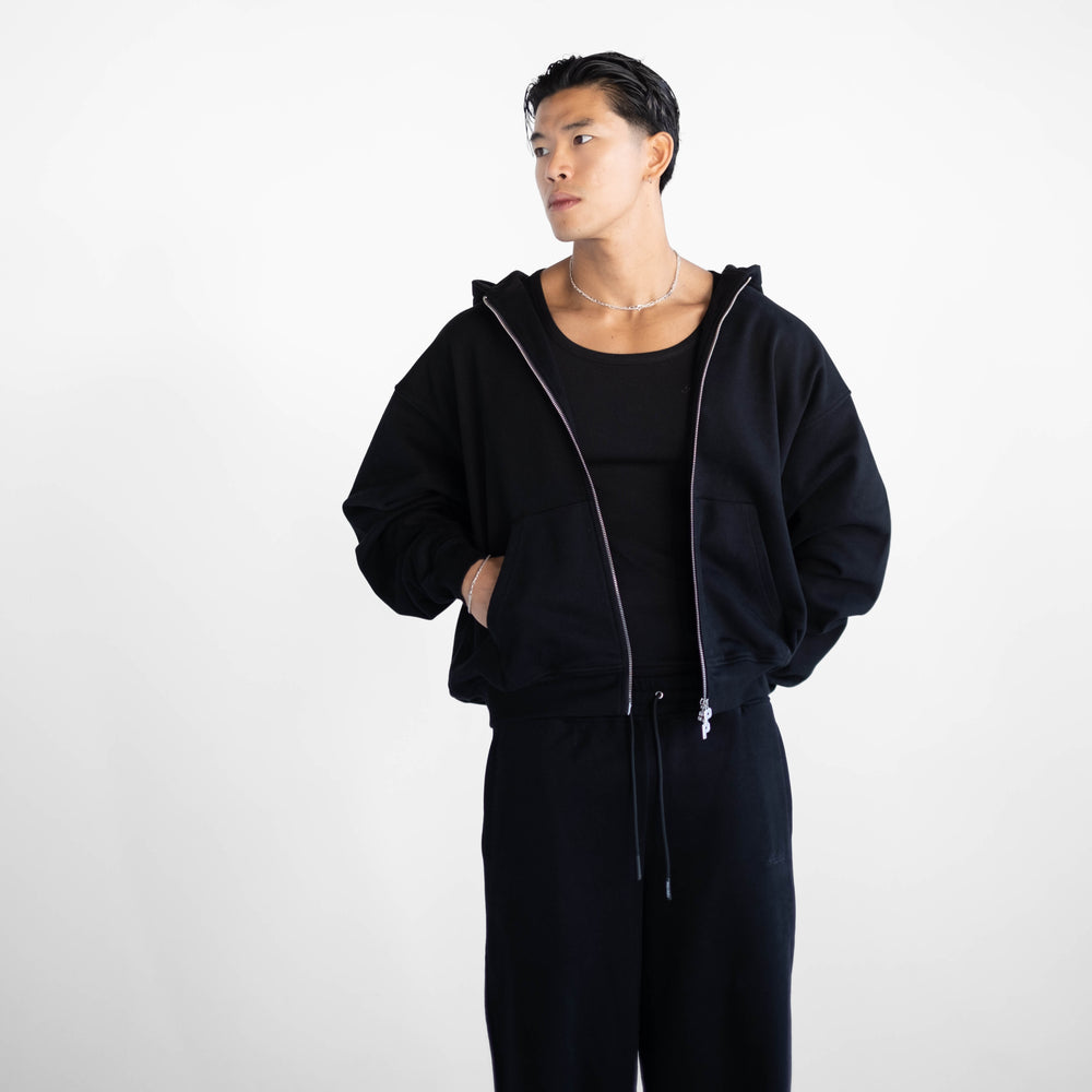 
                      
                        Luxury Zip Hood - Black
                      
                    