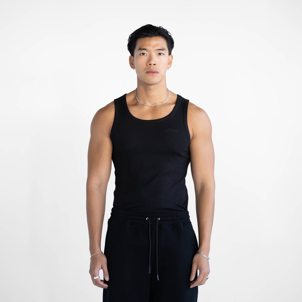 Classic Ribbed Tank - Black