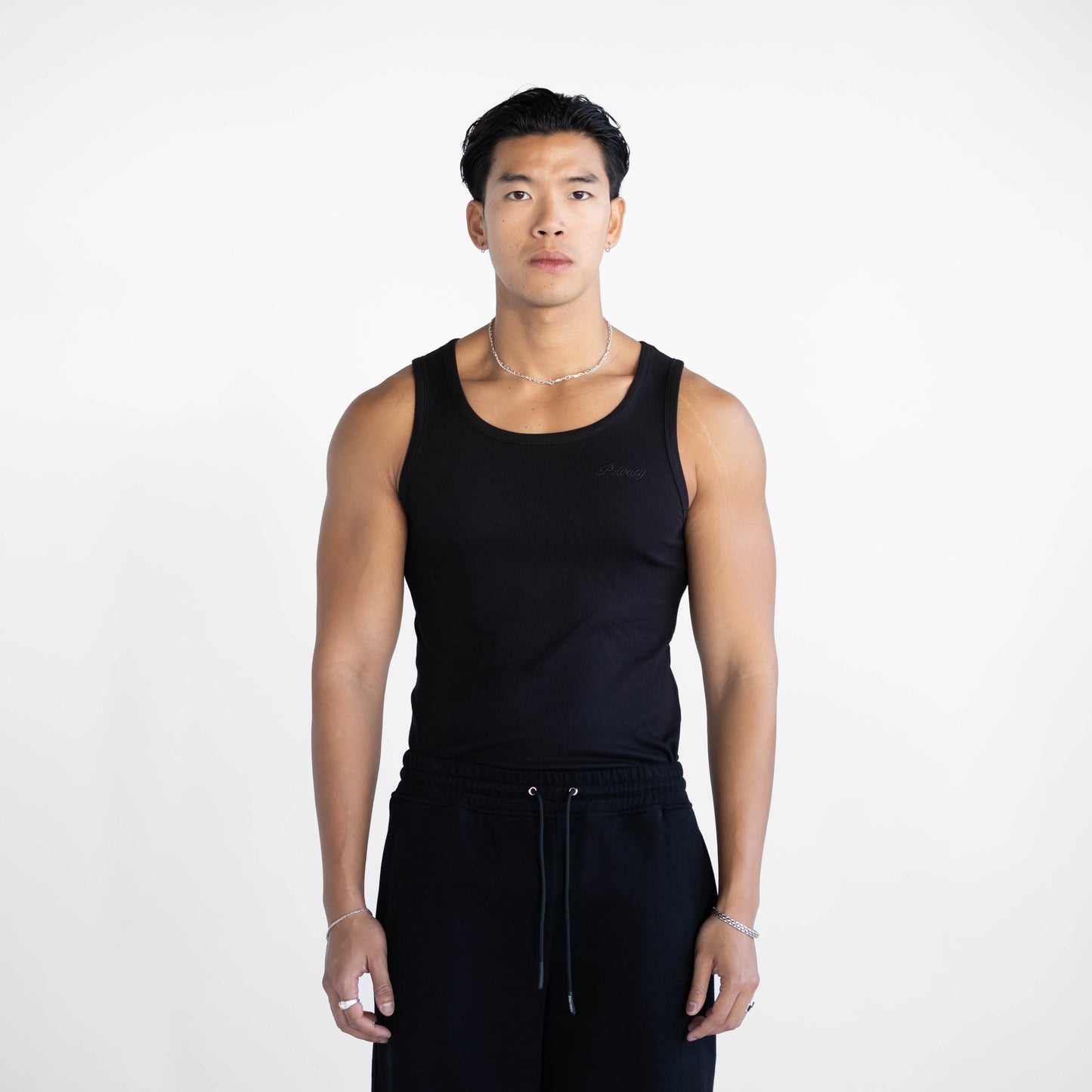 Classic Ribbed Tank - Black