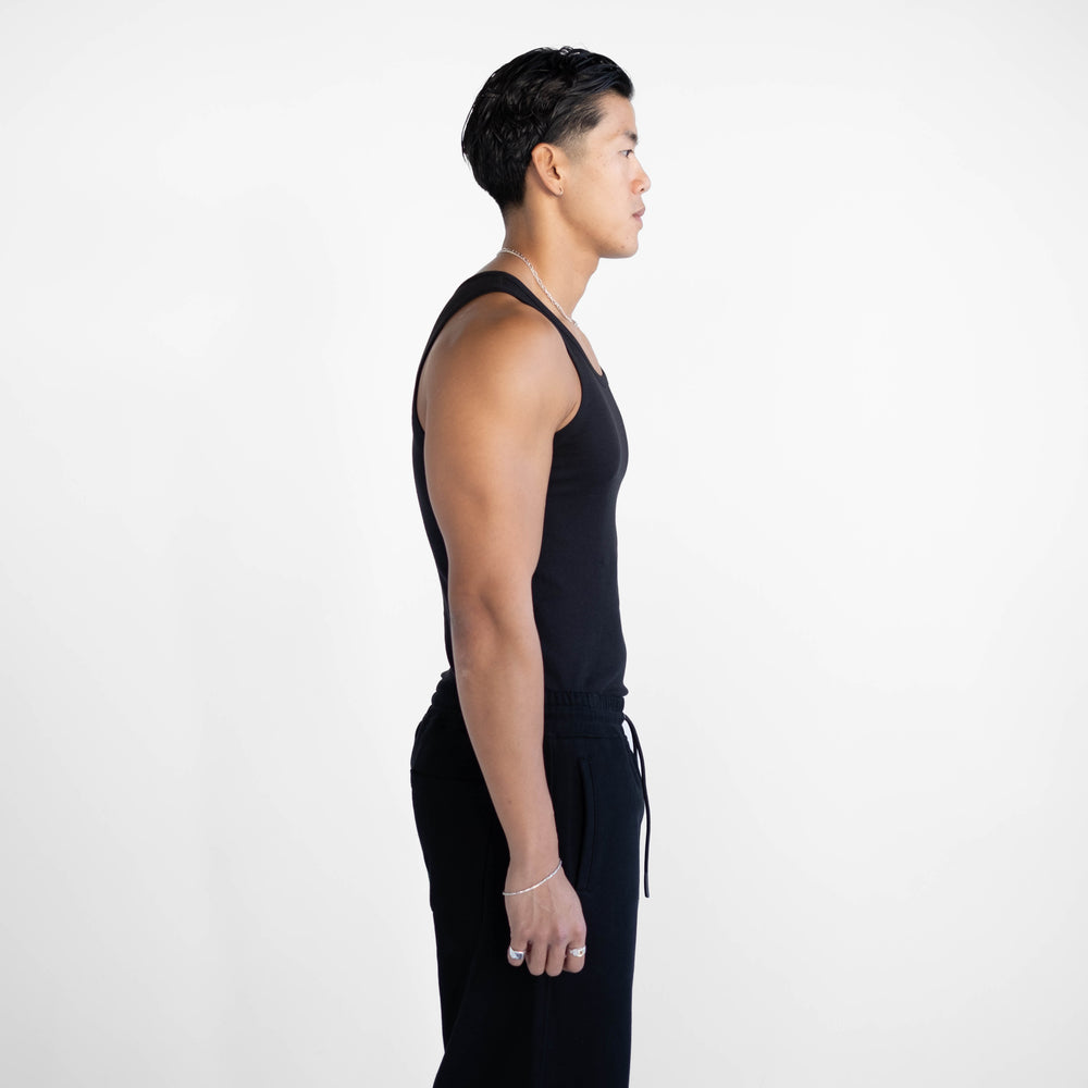 
                      
                        Classic Ribbed Tank - Black
                      
                    