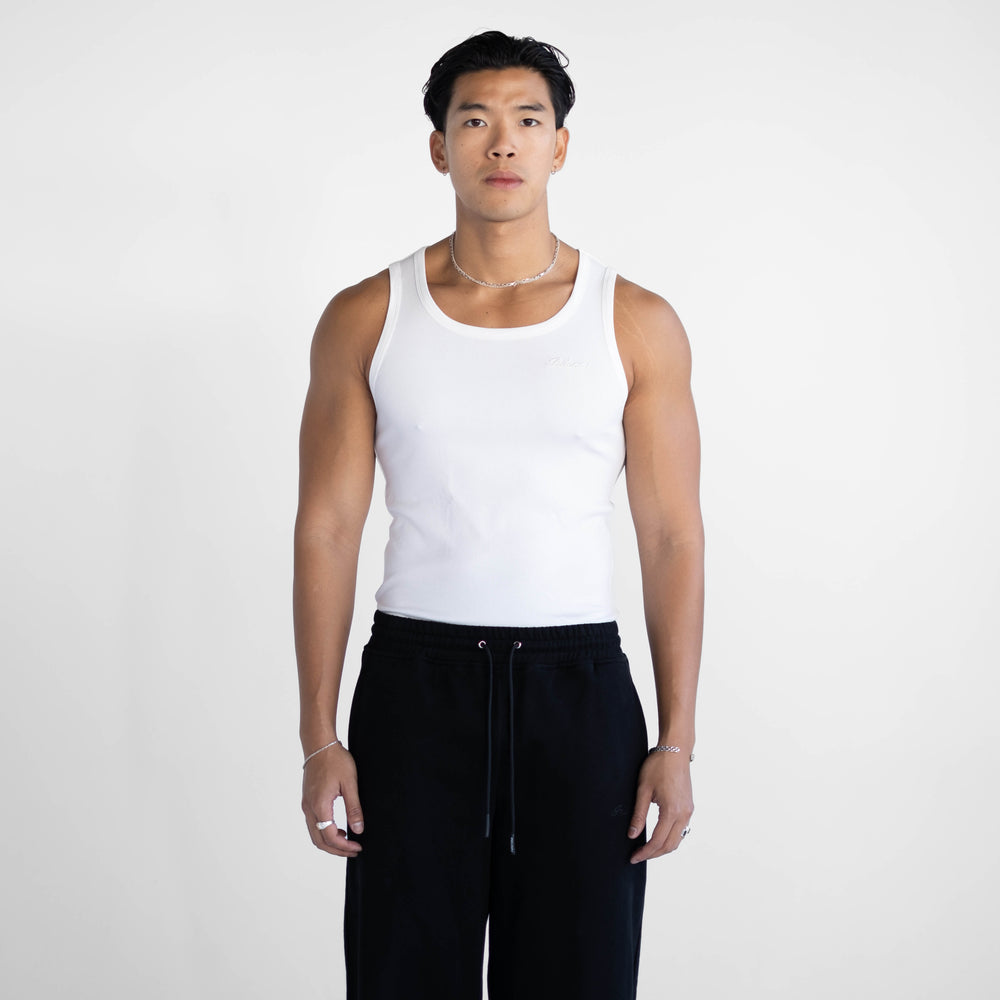 
                      
                        Classic Ribbed Tank - White
                      
                    
