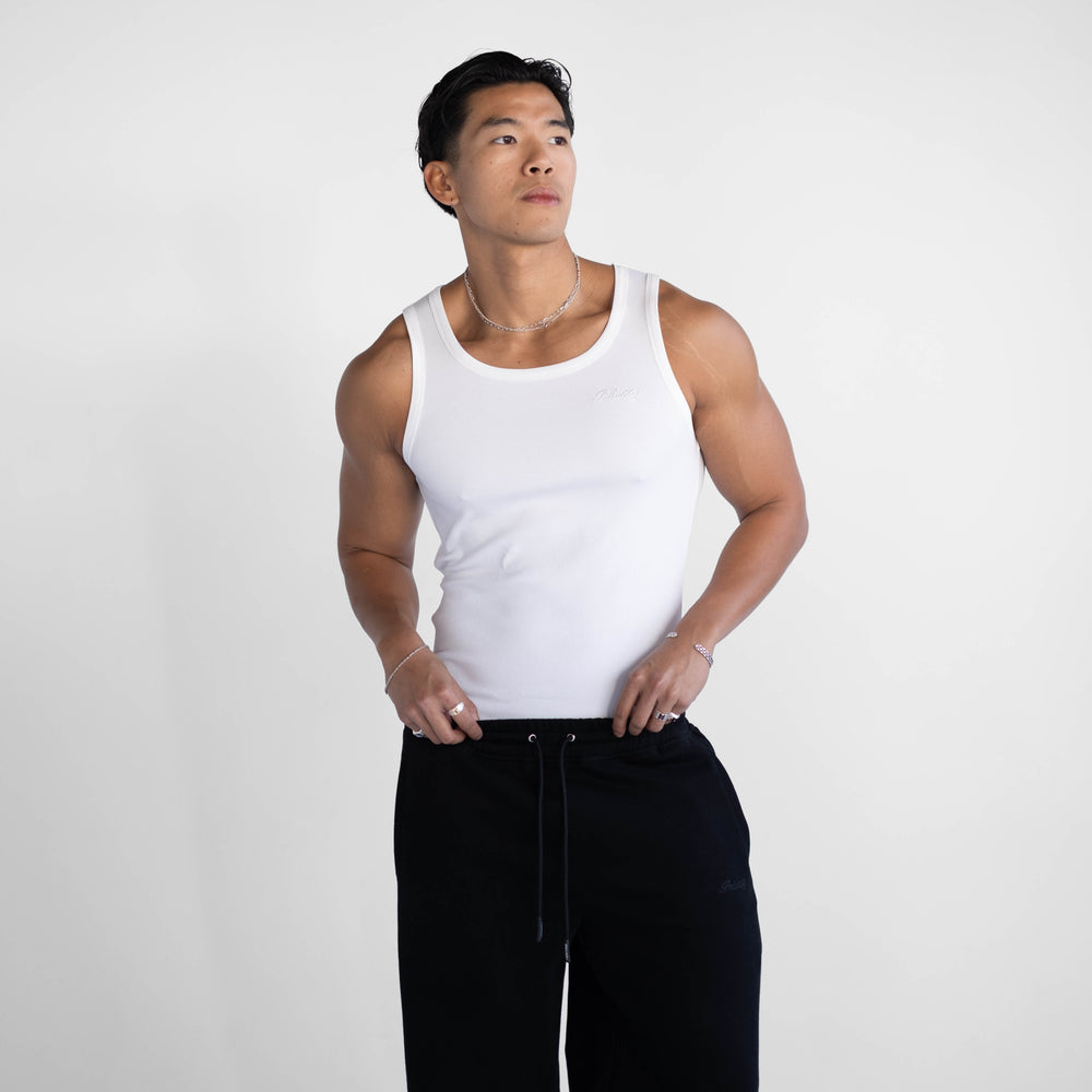 
                      
                        Classic Ribbed Tank - White
                      
                    