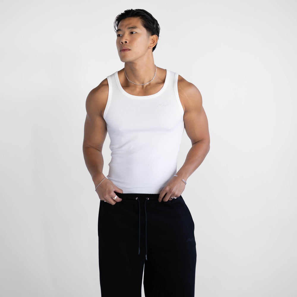 
                      
                        Classic Ribbed Tank - White
                      
                    