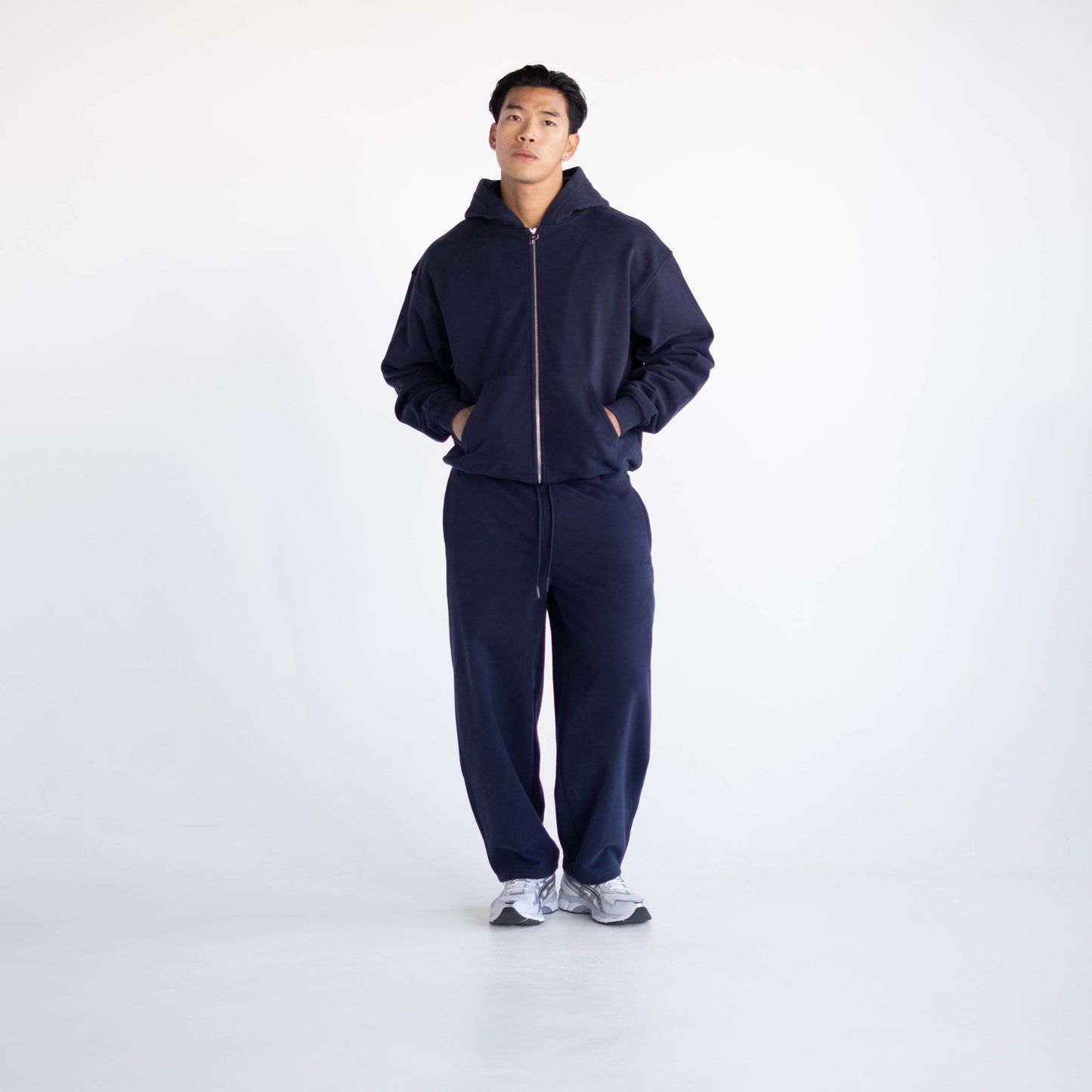Luxury Zip Hood - Navy