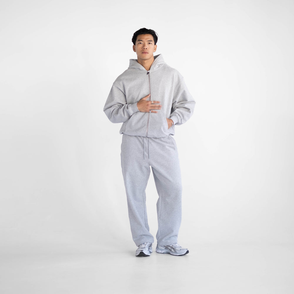 Luxury Zip Hood - Grey