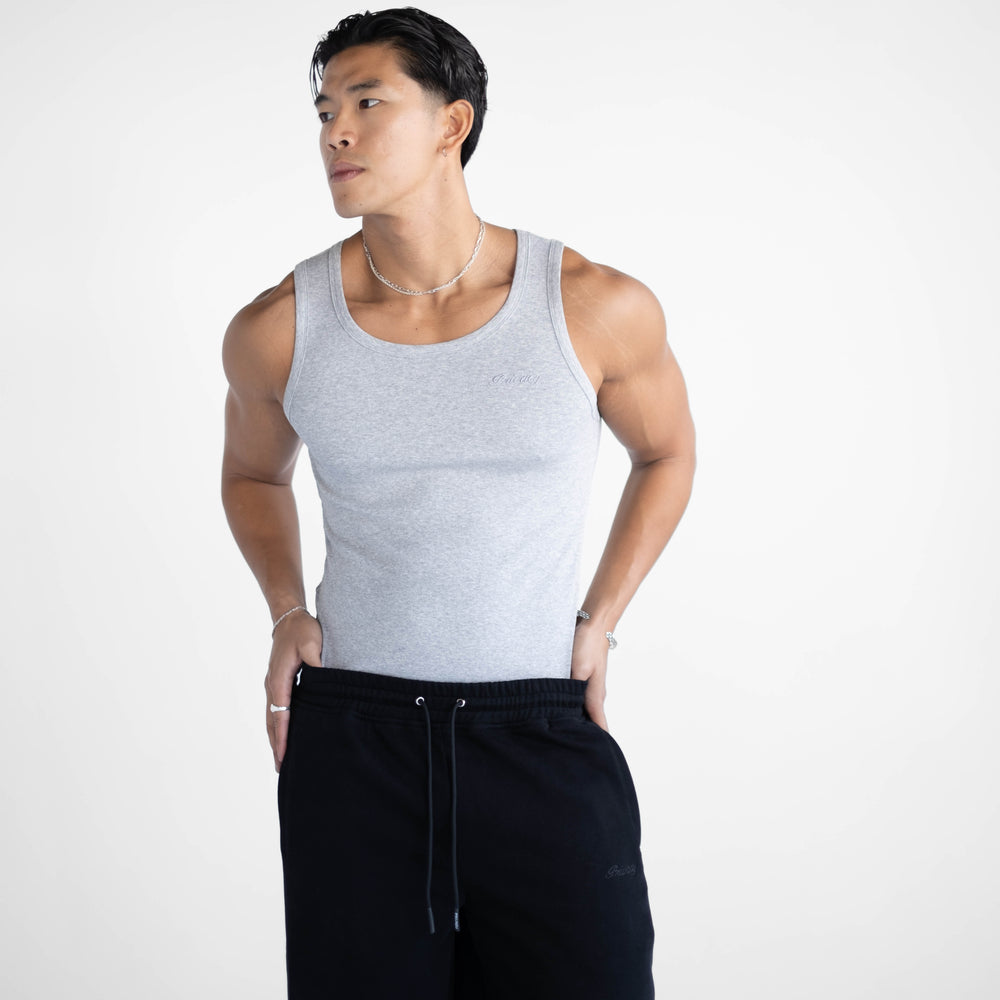 Classic Ribbed Tank - Grey