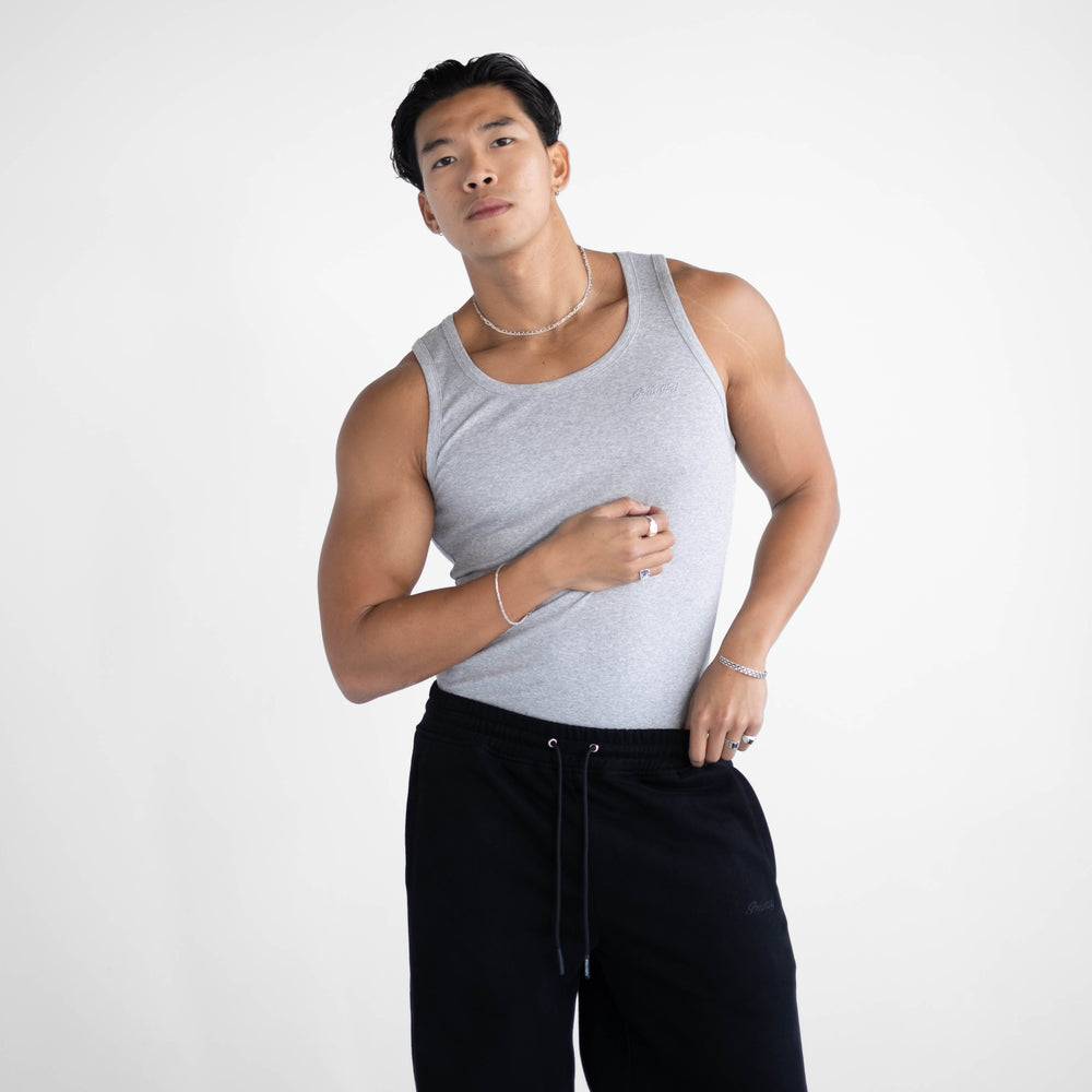 
                      
                        Classic Ribbed Tank - Grey
                      
                    