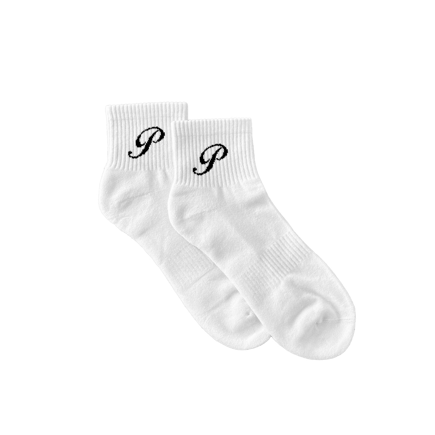 White Quarter Crew Socks