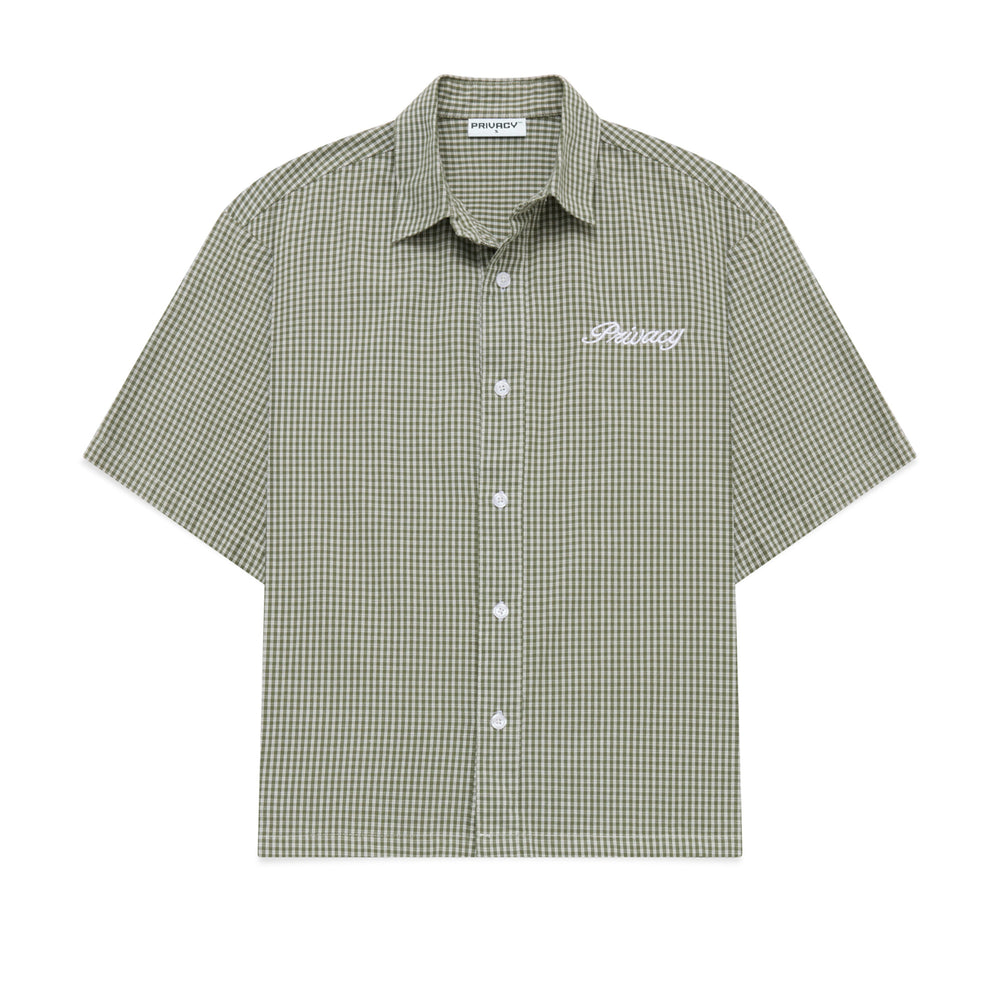 Boxy Script Shirt - Khaki