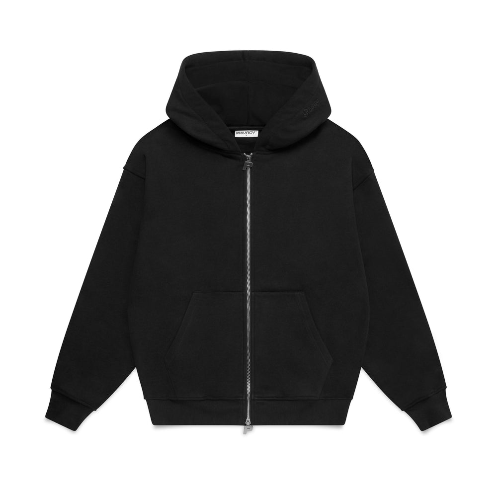 Luxury Zip Hood - Black