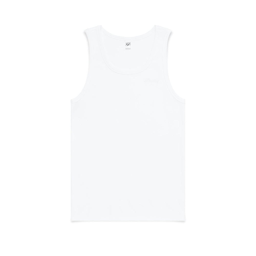 Classic Ribbed Tank - White