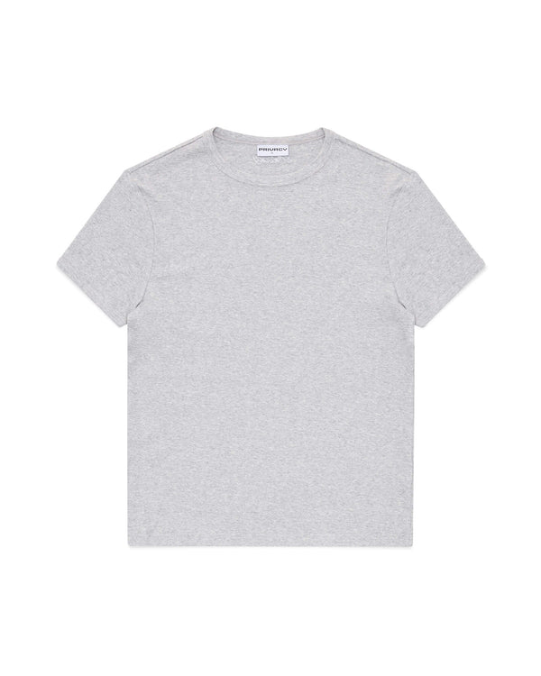 Fitted Ribbed Tee - Grey