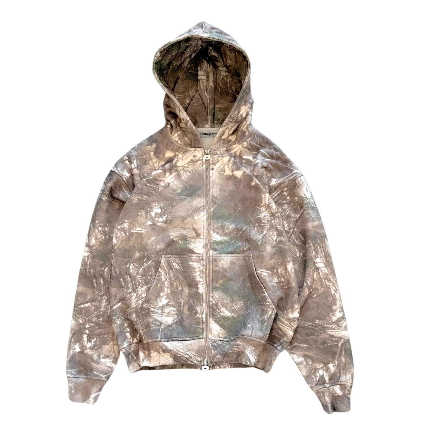 Luxury Zip Hood - Bush Camo
