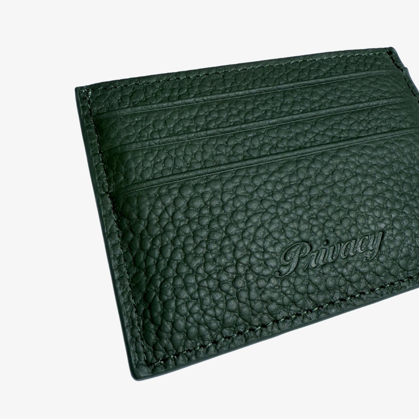 Privacy Embossed Leather Wallet - Prestige Green